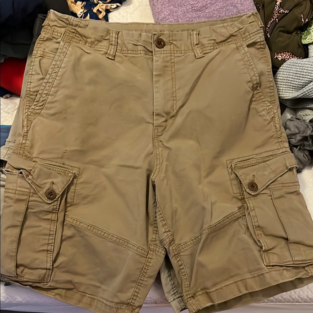 American Eagle Outfitters Tan Cargo Shorts Relaxed Fit